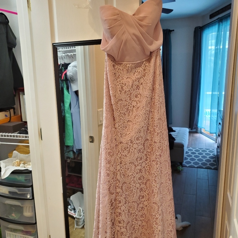 Dessy group bridesmaid dress
